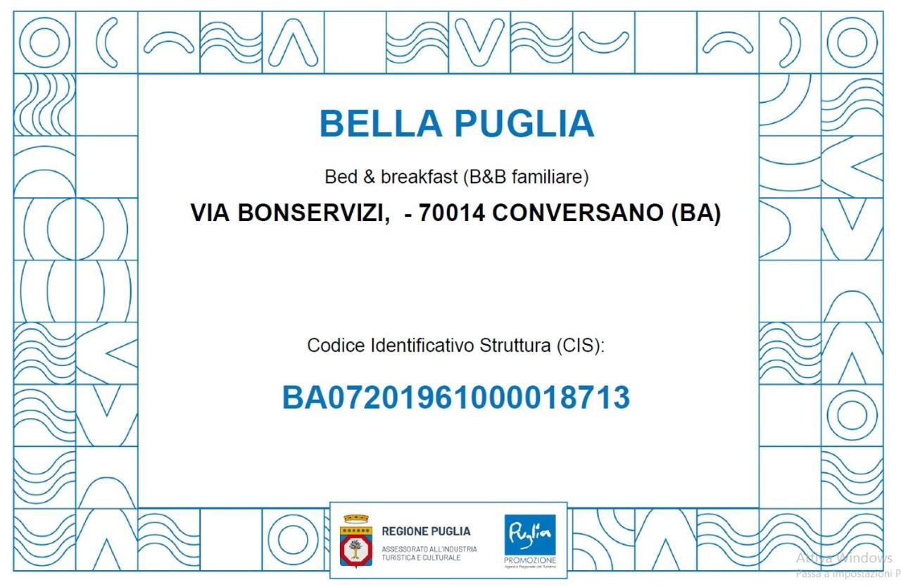 Bella Puglia Bed & Breakfast Conversano Bagian luar foto